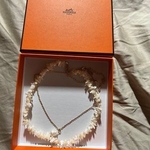 Hermes brand new never worn pearl necklace